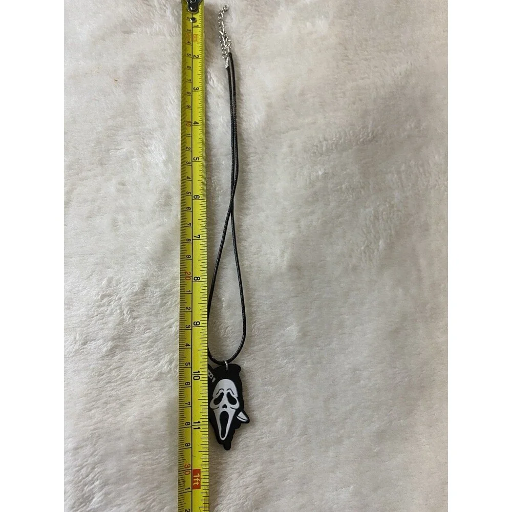 Scream Ghostface Horror Movie Pendant Necklace Black Choker Halloween Spooky Fal